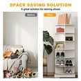 thumbnail image 3 of Aukfa 6-Tier Rotating Shoe Rack Storage, 360° Spinning Shoe Organizer Closet, White, 3 of 9