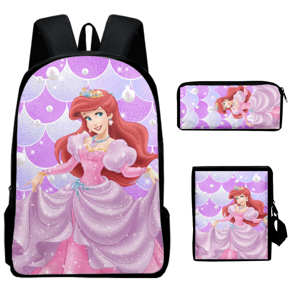 Fnyko Backpack The Little Mermaid Print Backpack 3D Printed Student ...