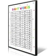 thumbnail image 2 of HFDF Sight Words100 Sight Words Posters Educational Charts, Classroom Wall Art, Homeschool poster, Classroom decor,Nursery decor classroom, homeschool place, children's, playroom 16x20inch Framed, 2 of 6