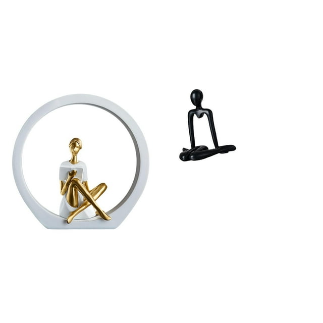 Figura De Niña Pensadora, Estatua De Mujer, Centro De Mesa, Dormitorio, Regalo Para Lectores, Estantería, Escultura Abstracta De Granja, Adorno Decorativo Versátil, Figura, Estatua Para