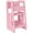 Pink, variant on Qaba Toddler Kitchen Helper 2 Step Stool with Adjustable Height Platform and Safety Rail, Grey