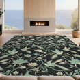 thumbnail image 2 of Design&I 8'x10' Washable Area Rug Asian Oriental Plum Branch And Lotus Scroll Chinoiserie Floral Birds Playful for Dining Room, Large Office, Lounge, Snag-Free, 2 of 7