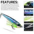thumbnail image 5 of PROBEROS 4 PCS Slow Sinking Metal Jig Fishing Lures - 3D Printed Hard Bait with Treble Hooks & Willow Blades, 5 of 15
