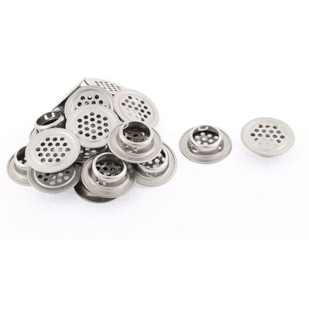 1 Space Perforated Vent Panel - Unique Bargains Kitchen Cabinet Metal Perforated Mesh Air Vents Louvers 30 x 8mm 18pcs