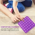 thumbnail image 4 of Push Pop Fidget It Toy, Silicone Pop Bubble Sensory Silicone Toy Simple Dimple, Autism Special Needs Stress Reliever, Playing Board Emotion Anxiety Relief Tool for Kids Adults Square Purple, 4 of 6