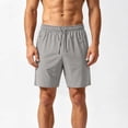 thumbnail image 2 of Men Workout Shorts with Pockets Men's Athletic Shorts Plus Size Elastic Waist Drawstring Running Shorts, Summer Lightweight Breathable Short Pants with Pockets Coffee 5XL, 2 of 6