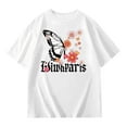 thumbnail image 2 of Tfken Summer Girls Tshirts Butterfly Print Half Sleeve Crew Neck Tops Daily Wear Fashion Children Soft Tops White Size 3-4 Years, 2 of 4