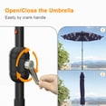 thumbnail image 5 of ACEGOSES 9ft LED Outdoor Patio Umbrella w/ Tilt,Crank and 8 Ribs,Navy Blue, 5 of 9