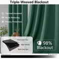 thumbnail image 3 of MKHILL Aether Ever Green Blackout Curtains 2 Panels, 54 Inch Long Room Darkening Window Drapes for Bedroom Living Room Half Window, Each 40" W x 54" L, Ever Green, 3 of 9