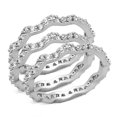 thumbnail image 1 of Rhodium Brass Ring with AAA Grade CZ, Clear - Size 5, 1 of 1
