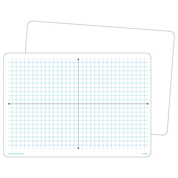 Teacher Created Resources Double-Sided Coordinate Plane Dry Erase Boards, Pack of 10