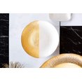 thumbnail image 2 of Vietri Two-Tone Glass White & Gold Salad Plate, 2 of 5