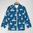 thumbnail image 5 of Lightweight Jacket for Men - Cartoon Geese With Xmas Cuteness Casual Zip Up Bomber Jacket Men Spring Fall Windbreaker Coat with Pocket, 5 of 6