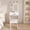 White, variant on Compact Vanity Table with LED Mirror for Small Bedrooms, Power Outlet & Stool, Wood MDF Dressing Desk with Storage