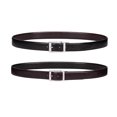 thumbnail image 6 of Men's belt, Reversible Leather Belt ,Dress Belt Genuine Leather Reversible Rotated Buckle with 1.25" Wide Strap - Black/Brown, 6 of 8