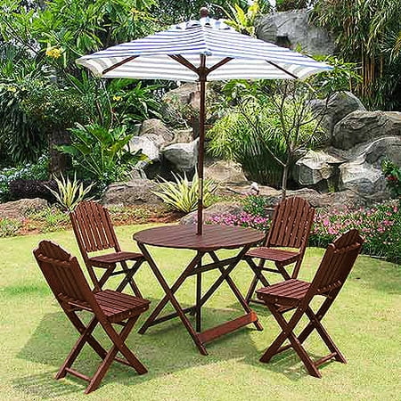 Delahey 5 Pc Dining Mini Set W Umbrella Delahey 5 Pc Dining Mini Set W Umbrella