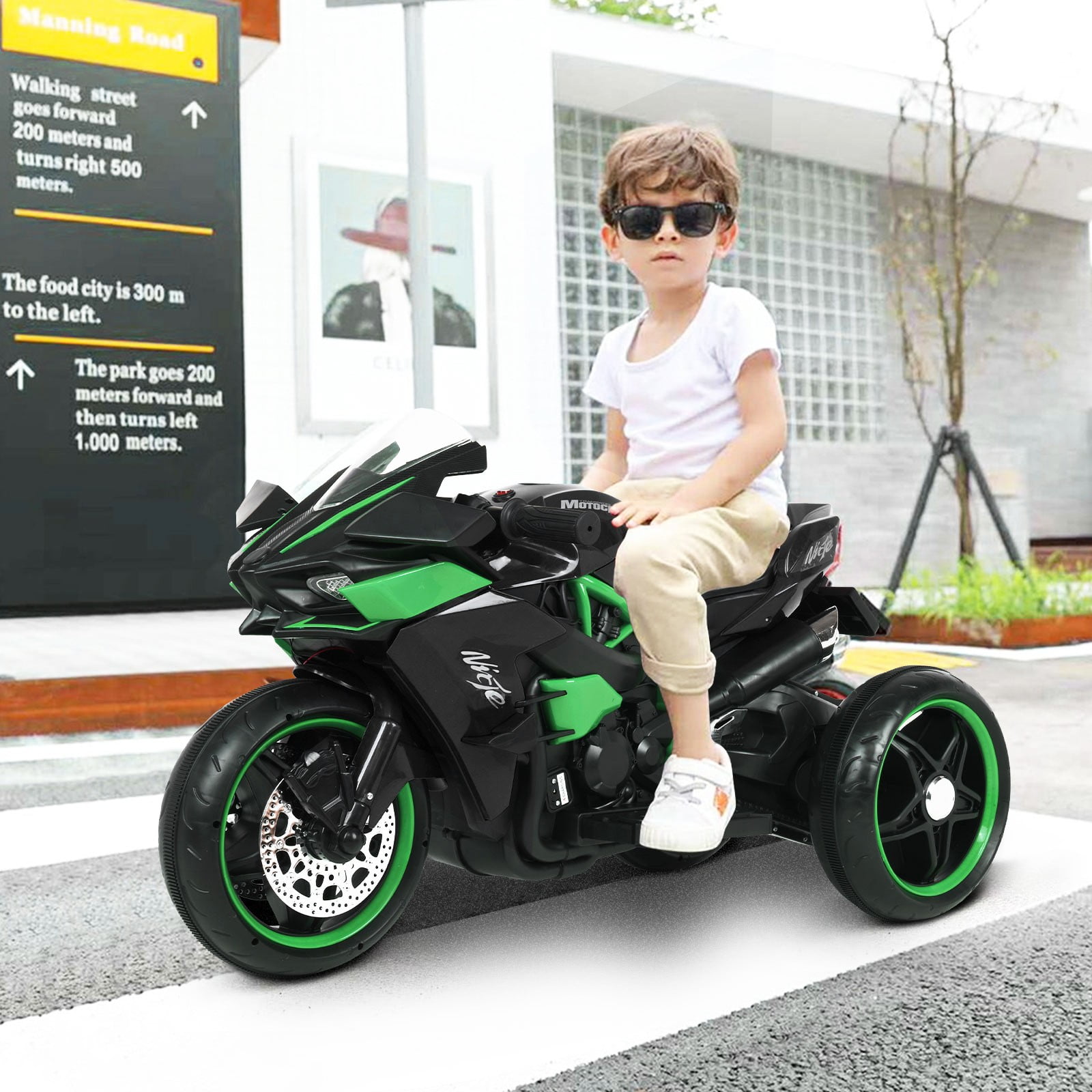 12V 7A Electric Children Riding Toy Electric Motorcycle With Flashing Wheels