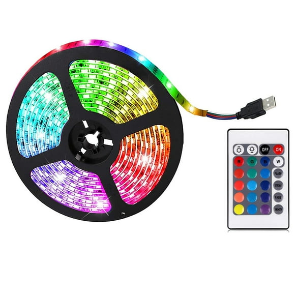 TFixolLED Lumières pour Télé PC Moniteur de Jeu Télé Rétroéclairage DEL Télécommande Bandes Lumineuses DEL Changeant de Couleurs Alimentées par USB Lumières de Télé RVB Bandes Lumineuses Multicolores pour Pièces Fête Bar Décoration Étanche
