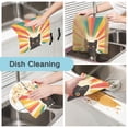 thumbnail image 2 of Yayeee 6 Pack Kitchen Dish Cloths for Washing Dishes Soft Absorbent Microfiber Towels, Colorful Black Cat, 2 of 9