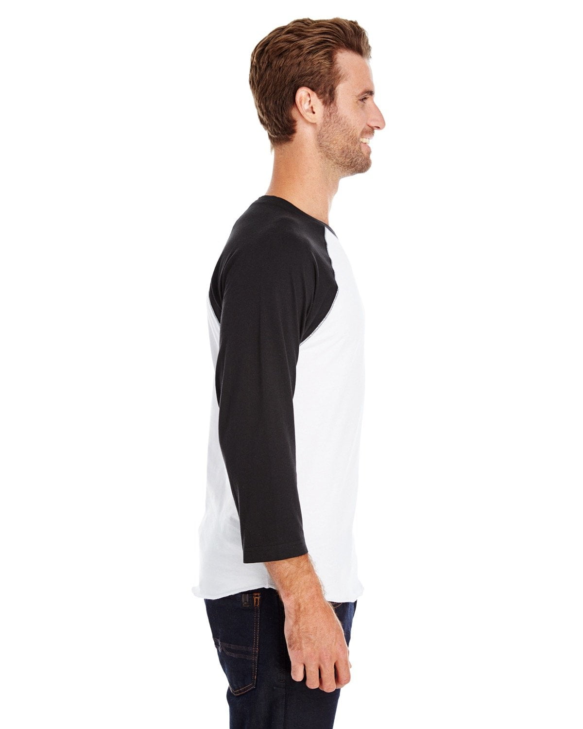Aquaguard 100% Cotton Men's Vintage Baseball T-Shirt crew neck tee (3 Pack) - Medium - White/black