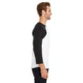 thumbnail image 4 of Aquaguard 100% Cotton Men's Vintage Baseball T-Shirt crew neck tee (3 Pack) - Large - black/White, 4 of 7