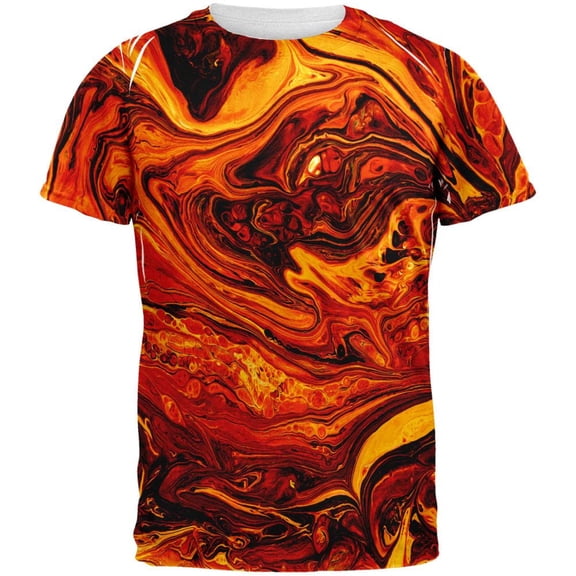 Hot Lava All Over Adult T-Shirt - X-Large
