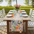 thumbnail image 4 of Table Runners 108 Inches Long Dress Scarves, Pink Orange Flowers Farmhouse Coffee/Dining/Kitchen Table Runner for Living Room, Spring Floral Rooster Farmhouse 13x108 Inch, 4 of 9