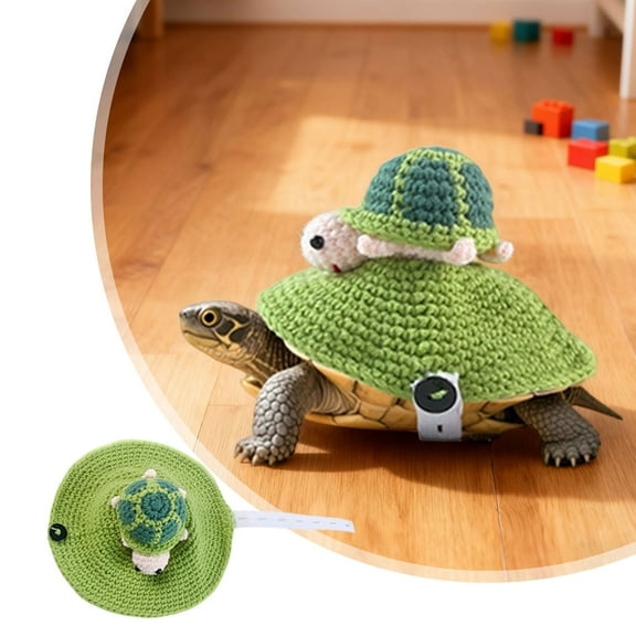 Knitted Turtle Sweater for Pet Tortoise Cozy Winter Shell Sweater Handmade Soft Yarn Outfit for Small Turtles Holiday Gift Cute Warm Apparel Indoor Activity Photoshoot Fun Pet Fashion,Green S