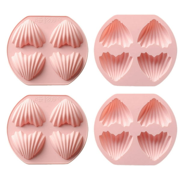 Moldes para hornear en forma de corazón de 4 piezas Moldes para pasteles de silicona de 4 cavidades Moldes para pasteles