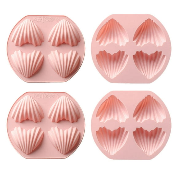 GOOHOCHY moldes para hornear de silicona con forma de corazón de 4 cavidades para magdalenas y pasteles
