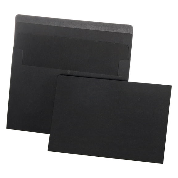 Blank Cards and Envelopes 4x6, 100 Set Blank Note Cards and Envelopes Bulk Thank You Cardstock for DIY, Black