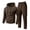 167#Brown, variant on Sweatsuits For Men 2 Piece Matching Outfit Pullover Hooded Top Cargo Pocket Straight Leg Pants Fleece Sweatsuit For Athletic Training Sessions