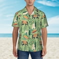 thumbnail image 2 of Picia Indian elephant Pattern Men's Hawaiian Shirt – Soft Cotton Regular Fit Short Sleeve Shirt, Casual Beach Shirt for Summer, Vacation, and Outdoor Wear,X-Large, 2 of 7