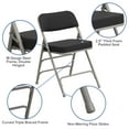thumbnail image 6 of Flash Furniture 4 Pack HERCULES Series Premium Curved Triple Braced & Double Hinged Black Pin-Dot Fabric Metal Folding Chair, 6 of 10