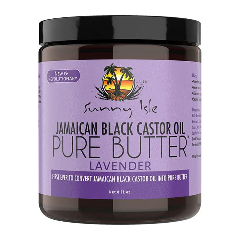 Sunny Isle Jamaican Black Castor Oil Lavender Pure Butter - Nourishing, Creamy - 8 oz