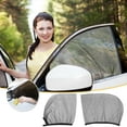 thumbnail image 3 of Zhourta Car Window Shades for Side Window Stretchable Car Mesh Window Cover Mosquito Screen Universal Car Window Screens Cool Your Vehicle 2 Pack Thin, 3 of 5