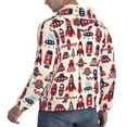 thumbnail image 6 of Lsque Rocket Pattern Pattern Casual Men's Hoodie,Hooded Sweatshirt with Kangaroo Pocket,Pullover Hoodie-3X-Large, 6 of 7