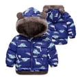 thumbnail image 2 of ZACPNCV Kids Boy Girl Winter Hooded Puffer Jackets Coats Light Weight Padded Outerwear Blue 2-3 Years, 2 of 9
