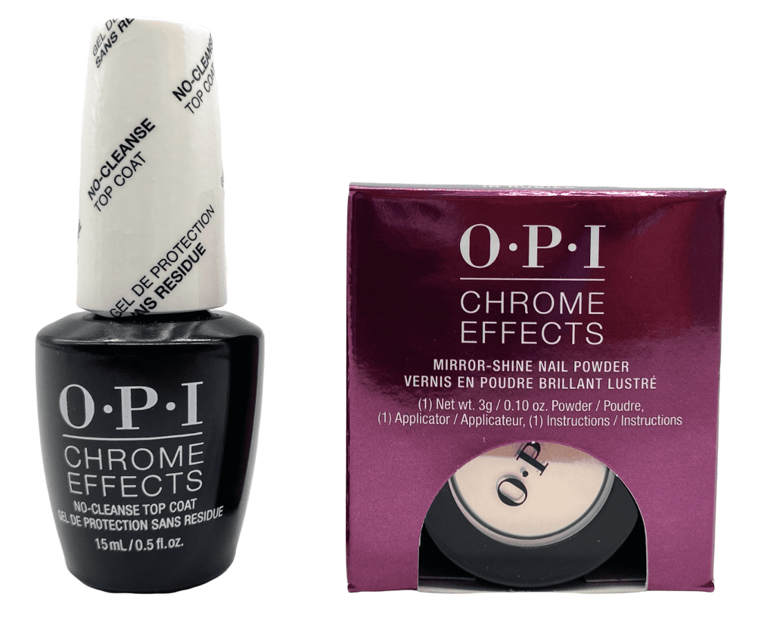 OPI Chrome Nail Powder Set - Amethyst Short List 0.10 oz + Top