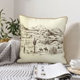 thumbnail image 6 of Xecao Wild West Desert With Cowboys Print Soft Velvet Decorative Throw Pillow Covers, Square Cushion Cases for Bed, Sofa, Living Room, Car, and Indoor Outdoor Use-16"x16", 6 of 8