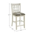 thumbnail image 3 of Lexicon Junipero Antique White Full Back Counter Height Chair (Set of 2), 3 of 5