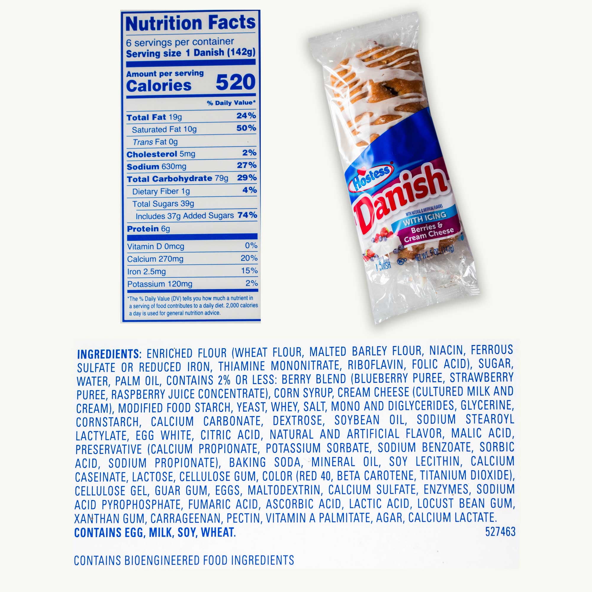 Hostess Danish Variety Pack 5oz - Cream Cheese, Apple Cinnamon, Berries Cream Cheese - Apple Pie 12ct - 13 Items