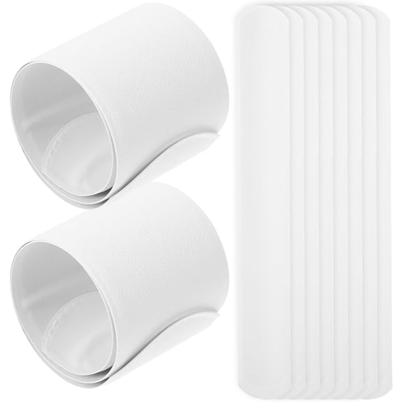 PENIKOKO 50Pcs White Slap Bracelets Lightweight Compact Wristbands for Themed Party Favors