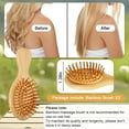 thumbnail image 2 of OPALESQUE 2PCS Bamboo Hair Brush Wood Travel Brush Mini Hairbrush For Women Massage Scalp Natural Paddle Pocket Bamboo Handle Wood Bristle Detangling Brush for Hair Growth for All Hair Types, 2 of 7