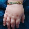 thumbnail image 2 of Personalice la pulsera del nombre del bebé Cadena Figaro Brazalete suave Enlace Tono dorado No se desvanece Joyería de seguridad 12 cm a 15 cm Tan Jianjun unisex, 2 of 2