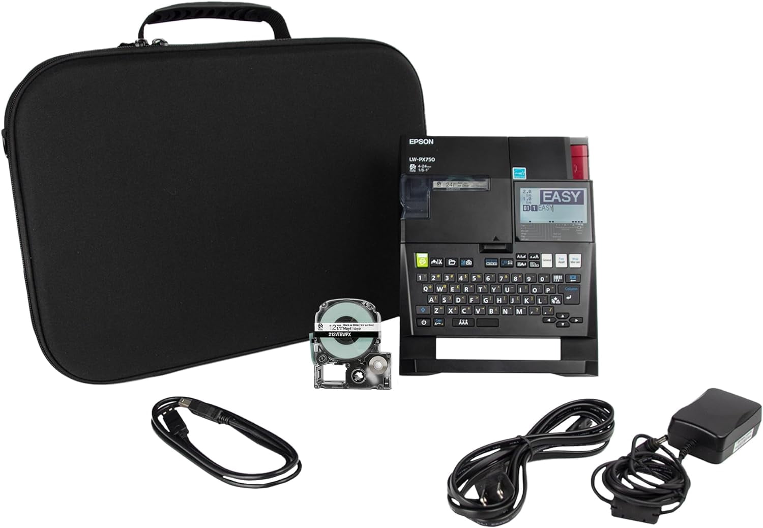 LILIUPENG Epson LW-PX750 Industrial Label Maker Kit - Complete Kit with Accessories, Compatible with Large Variety of Label Tape Types, Portable Handheld Label Printer