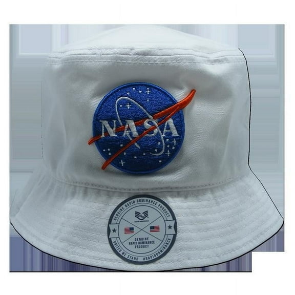 Meatball NASA Relaxed Bucket Hat, White - Small & Medium
