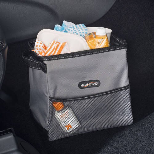 High Road StableMate 2.5 Gallon Leakproof Car Floor Trash Can, Black