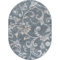 thumbnail image 3 of Madison Transitional 5' x 7' Oval Dark Gray and Cream Polypropylene Indoor Area Rug, 3 of 8