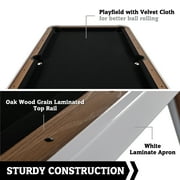 Apex 66 in x 35.8 in White Billiard Table with Accessories by Hall of Games